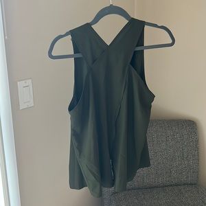 Open back cross front green tank